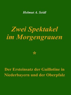 cover image of Zwei Spektakel im Morgengrauen